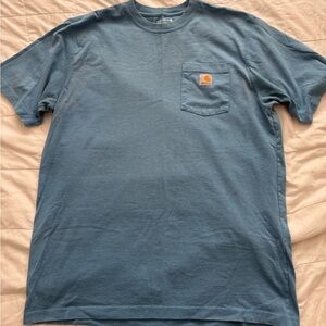 Carhartt Men's Short Sleeve Pocket Tees in Light Blue, Dark Heather, Gray